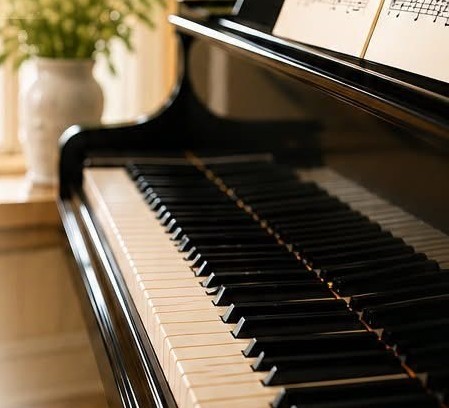 Grand piano in the Metro Music studio